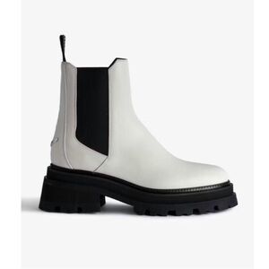 Zadig & Voltaire Boots 36 (5) Ride Chelsea in Ice Genuine Leather